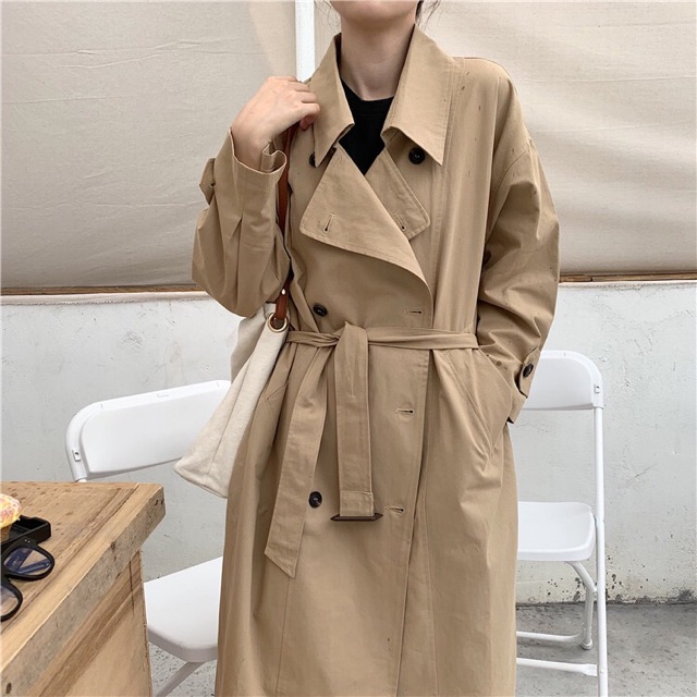 Áo khoác kaki 2 lớp dáng dài mỏng