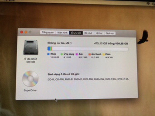 Macbook pro 15.4 inch Core i7 ram 4Gb hdd 500Gb