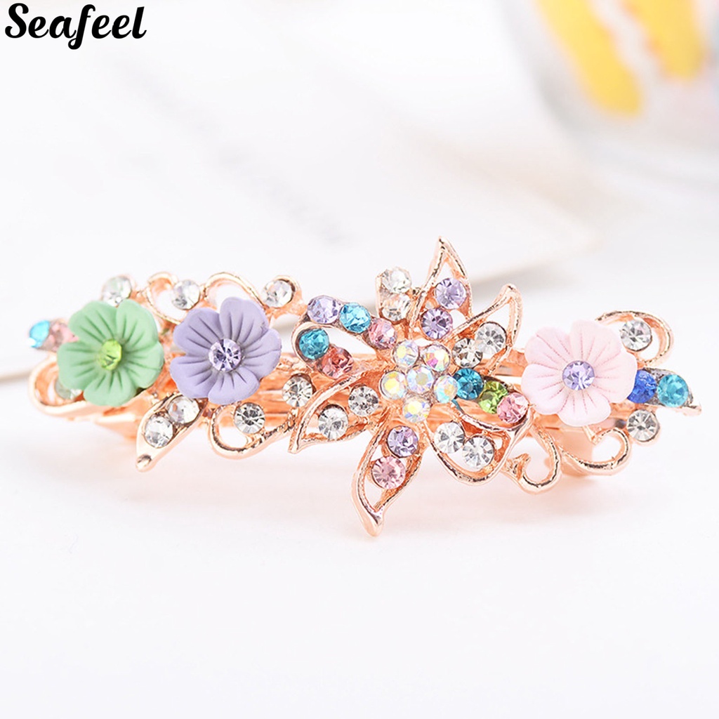 sf_Kẹp tóc đuôi ngựa hình chim công ổn định cho nữ