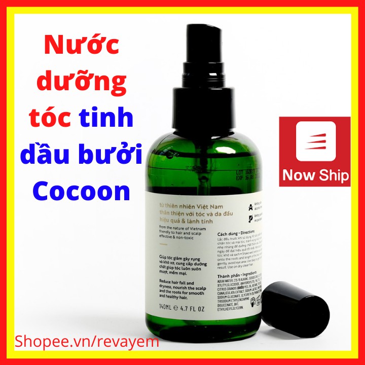 Nước dưỡng tóc tinh dầu bưởi (pomelo hair tonic) Cocoon 140ml