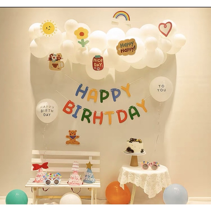 Hình Dán Trang Trí Set Bong Bóng, Sticker Dán Bóng (9 hình/set)