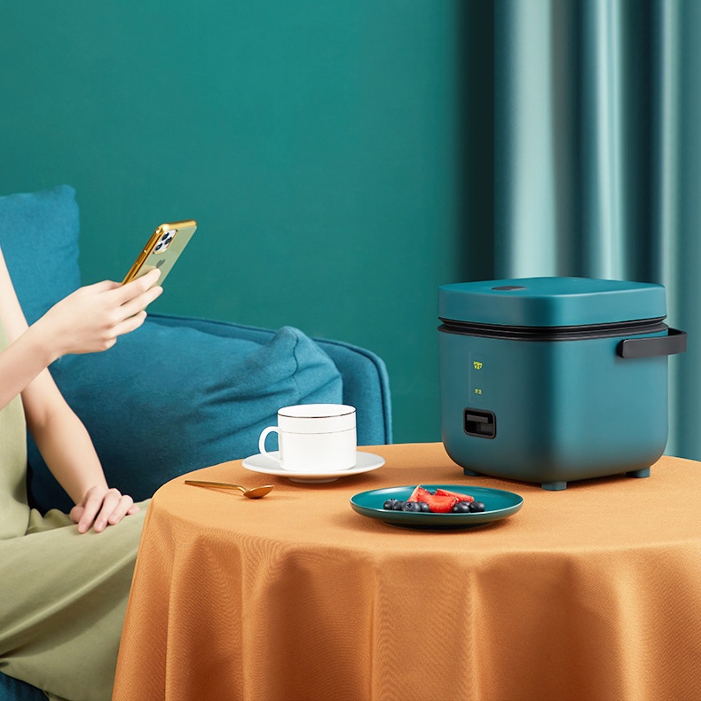 Nồi cơm điện mini lòng chảo chống dính, Rice Cooker thích hợp cho 1-2 người Dung tích 1.2L Electric Cooker