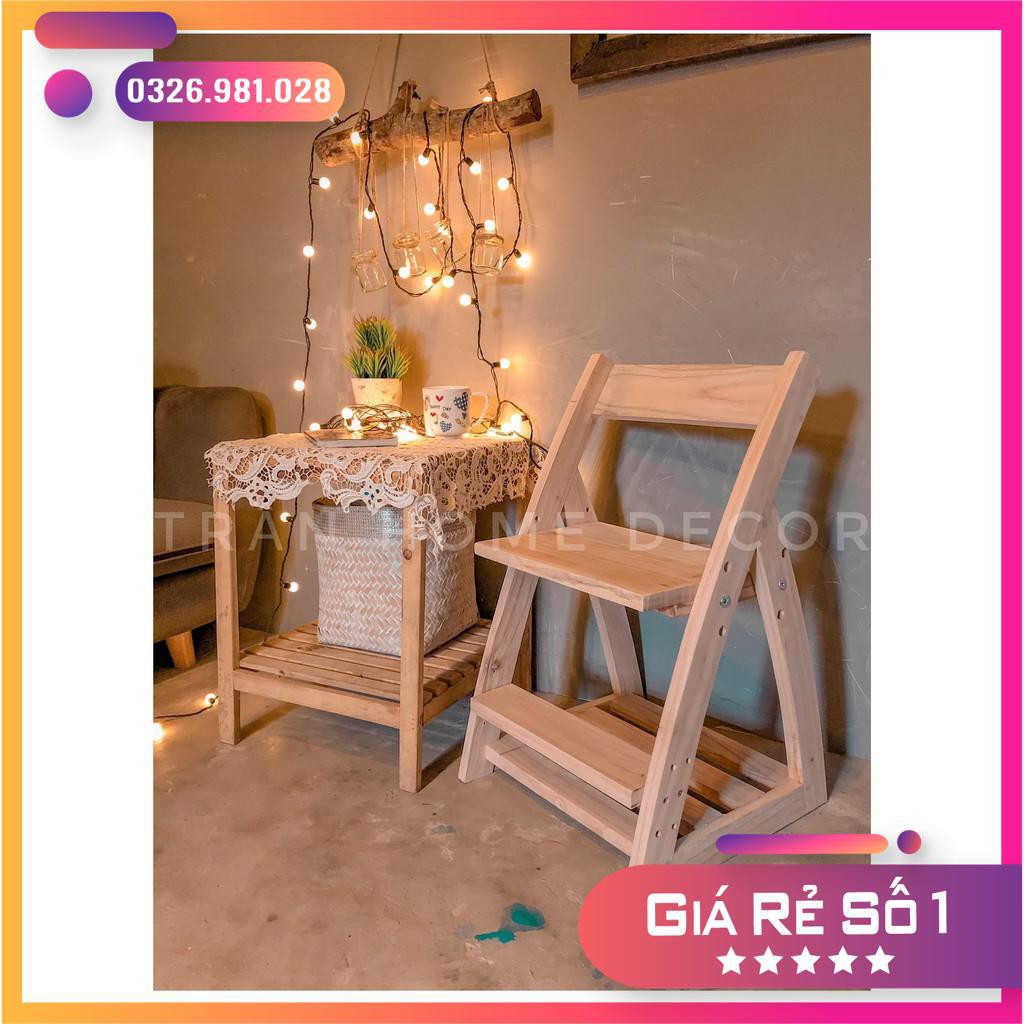 Ghế ngồi cho bé/ Ghế gỗ thông tự nhiên [Ảnh Thật Tự Chụp]