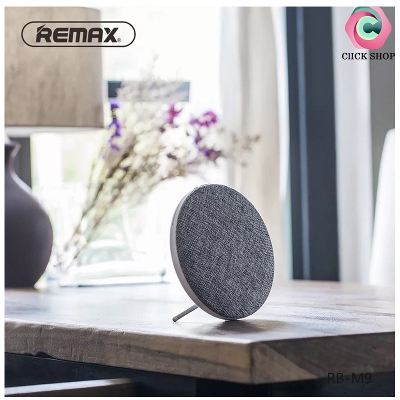 Loa remax M9 loại vải hình tròn - Loa bluetooth Remax Rb-M9 hỗ trợ thẻ nhớ TF + cổng AUX