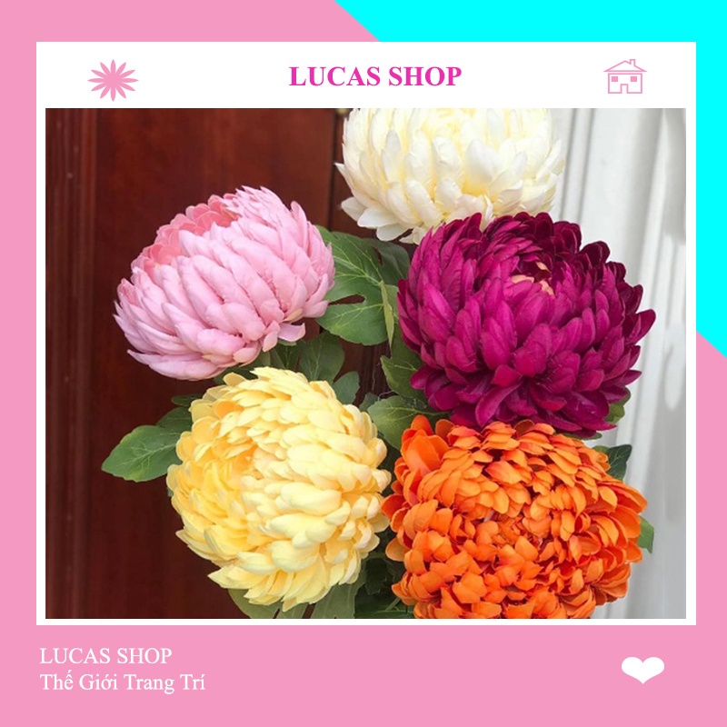 Hoa giả- hoa cúc đại đóa cao cấp trang trí nhà cửa, decor chụp ảnh Studio Bền, Đẹp, Tinh Tế
