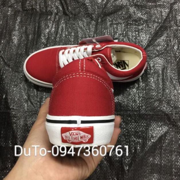 G [SALE SỐC] Giày vans old skool đỏ tươi size 36->43 NAM NỮ :))