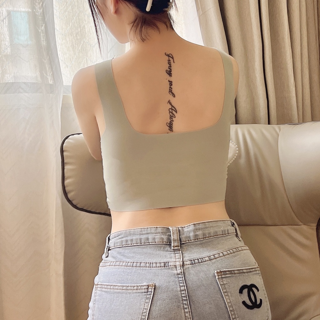 Áo Bra Su 2 Dây Bản To Dáng Coroptop Cúp Tròn Nâng Ngực 582