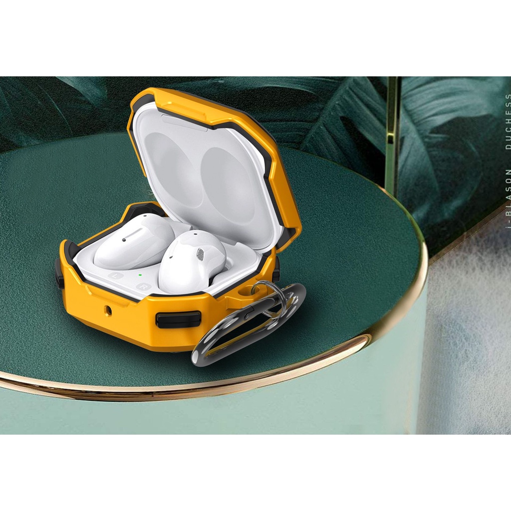 Vỏ Bảo Vệ Hộp Sạc Tai Nghe Galaxy Buds 2 Pro Bằng PC Cứng + TPU Mềm Chống Sốc Kèm Móc Khóa