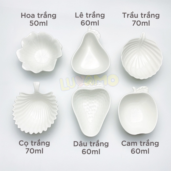 Bát ăn dặm gốm sứ kiểu nhật cho bé màu trắng BS06