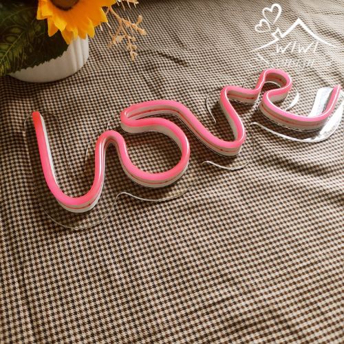 Đèn led neon chữ love | 28x11 cm | Đèn led neon theo yêu cầu trang trí decor quà tặng cực chất