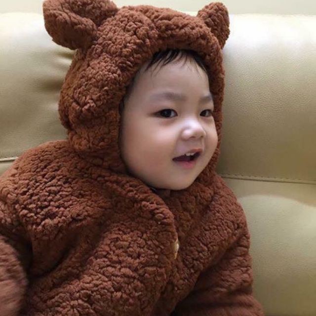 [ Hình ảnh thật ] Áo khoác Bông tai gấu cho bé