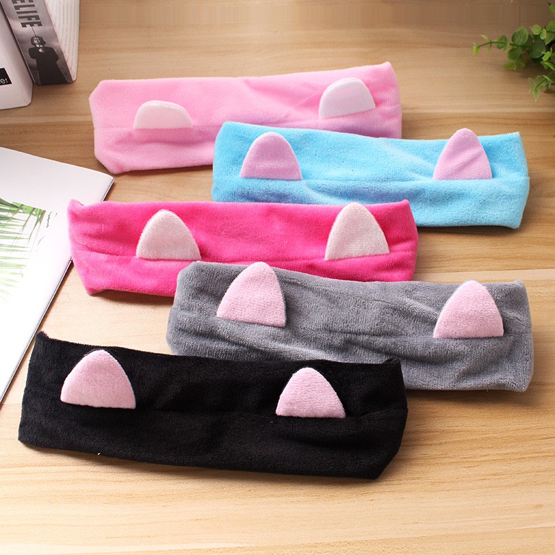 Băng đô bờm turban tai mèo rửa mặt siêu gọn ROSE196