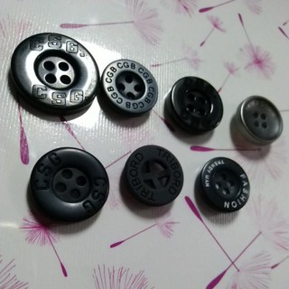 K9835R Set 5 cúc áo màu đen