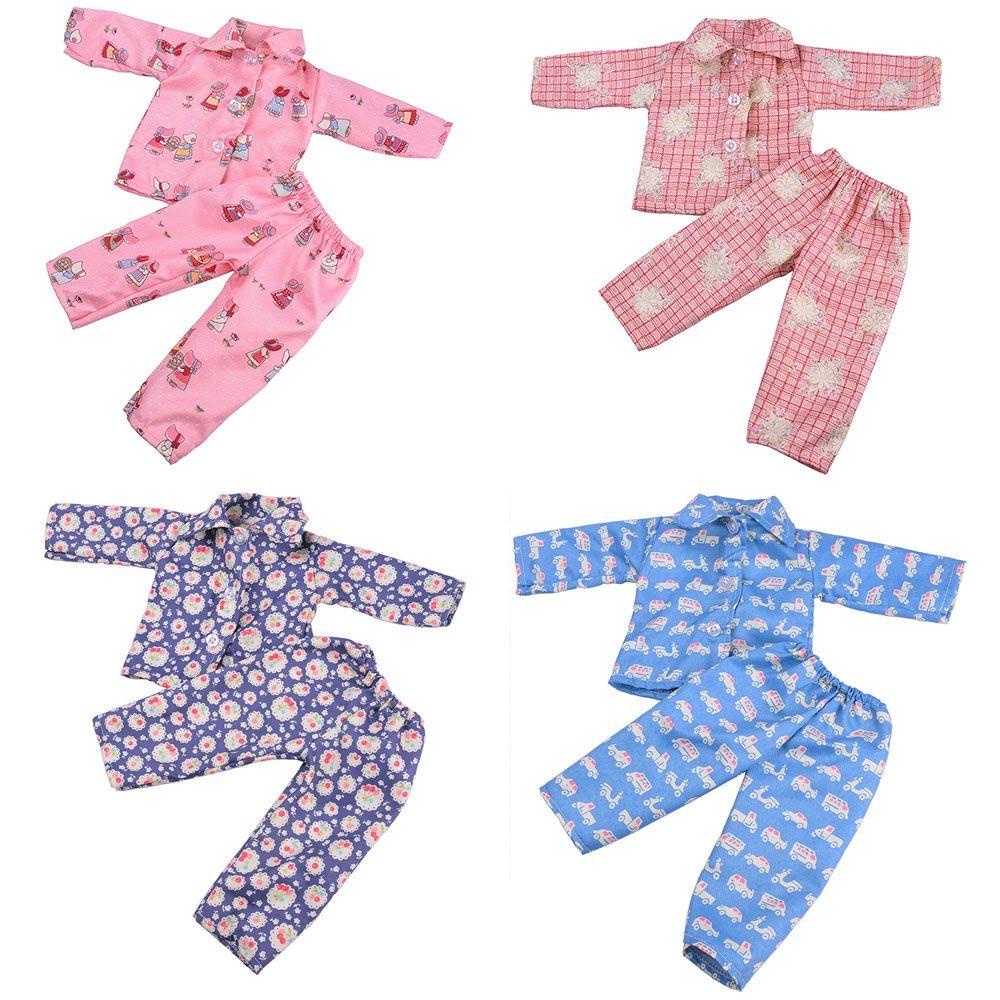 ORIENTLII Bộ Đồ Ngủ 5 Kiểu Họa Tiết Hoạt Hình Cho Búp Bê 18Inch