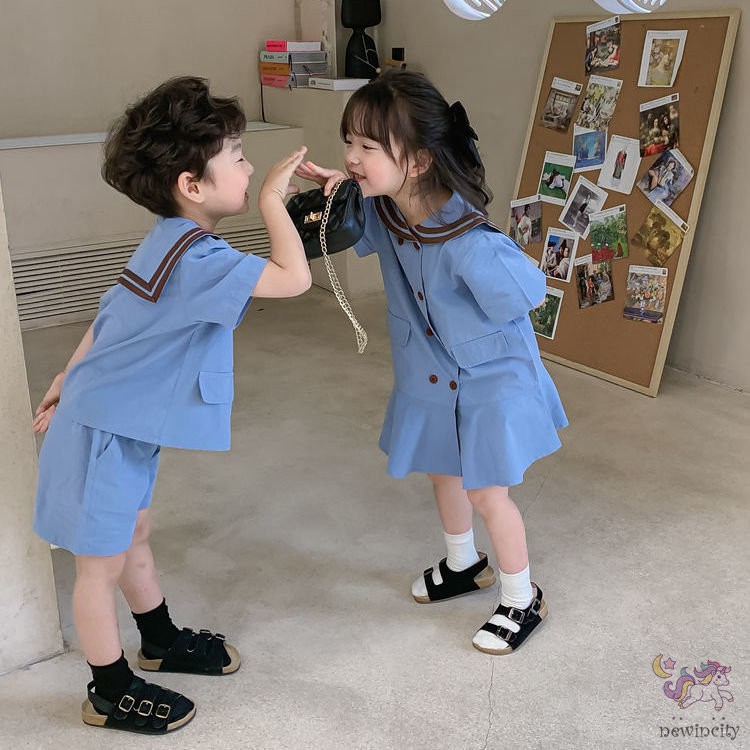 Set Áo Thun Tay Ngắn + Quần Short Năng Động Thời Trang Phong Cách Hàn Quốc Cho Bé