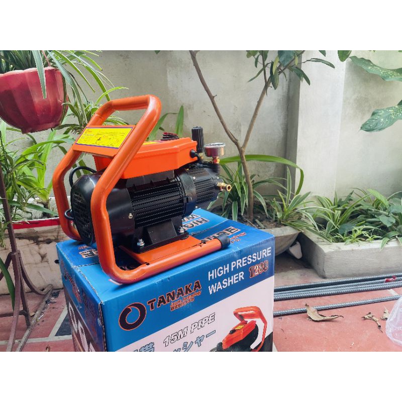 Máy rửa xe tanaka áp lực cao 🔥 CHÍNH HÃNG 🔥 Tặng bình xịt tuyết Hàng chính hãng  dây áp lực