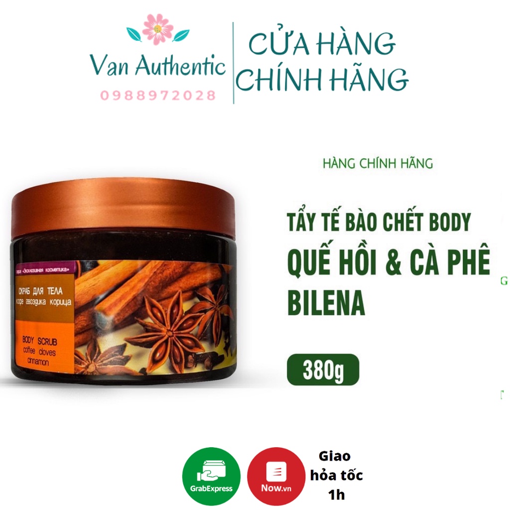 Tẩy da chết body quế hồi cafe của Nga