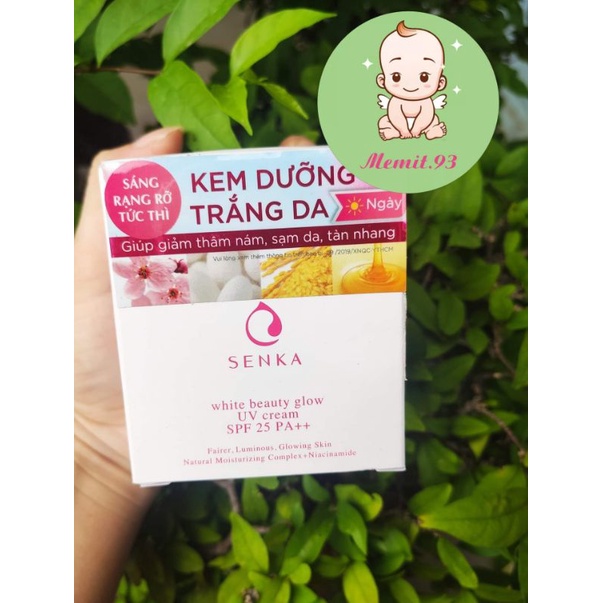 Kem dưỡng trắng sáng &amp; giảm thâm nám ban ngày Senka White Beauty UV Cream 50g SPF 25 