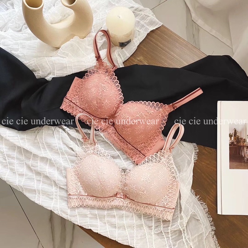 Áo lót không gọng đệm bông dày 4cm cup A cho ngực nhỏ, áo bra cao cấp xu chiêng đồ nội y cho chị em 9219