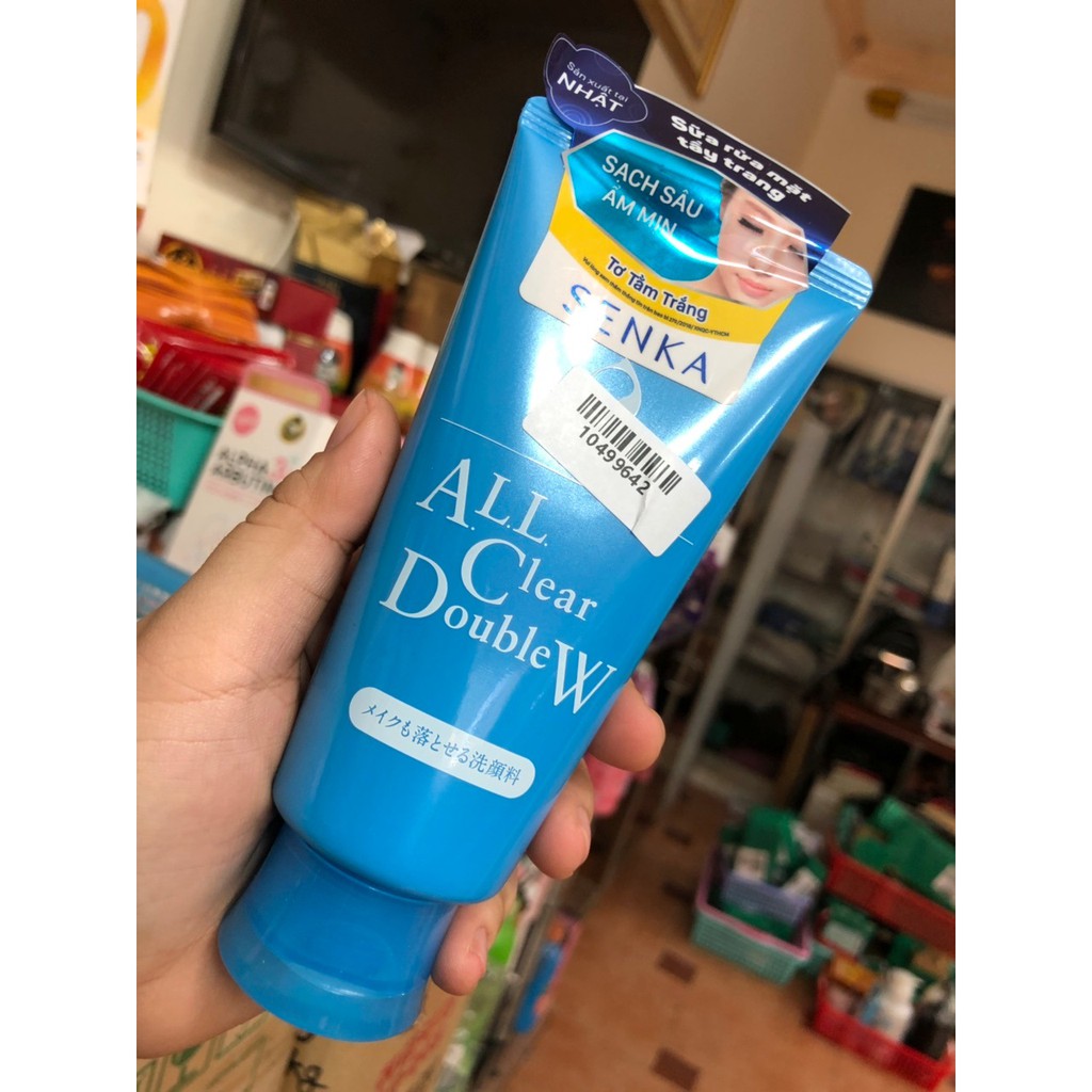 Sữa Rửa Mặt Tẩy Trang 2 Tác Dụng Senka All Clear Double Wash 120g