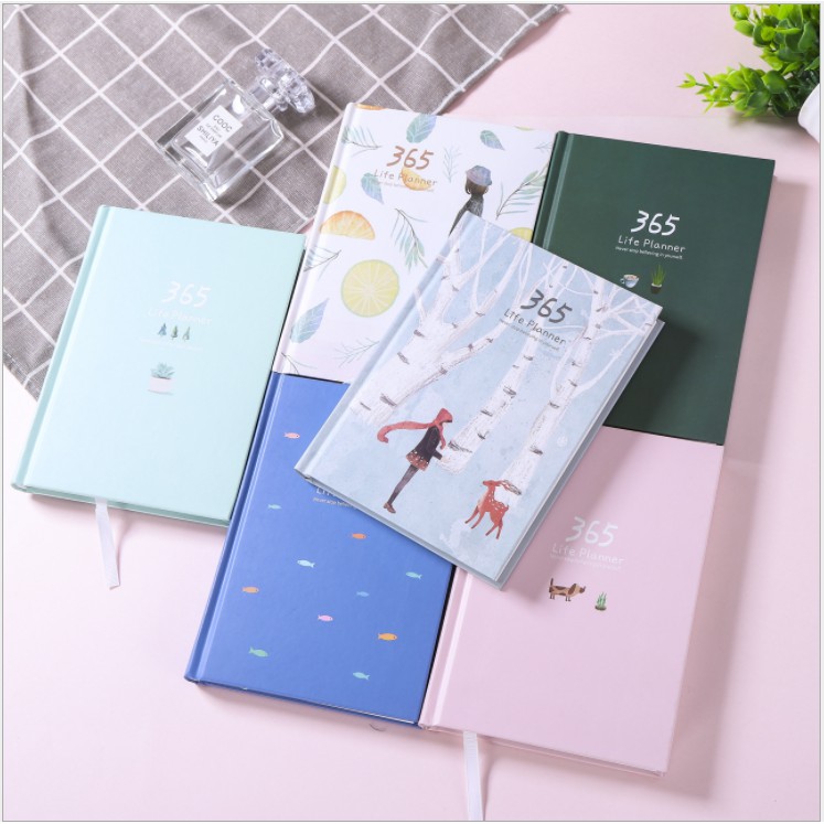 Sổ tay kế hoạch dày dặn, giấy đẹp - Sổ tay Life Planner 365 ngày sử dụng tiện lợi 250 trang, mẫu mã đa dạng BMBooks