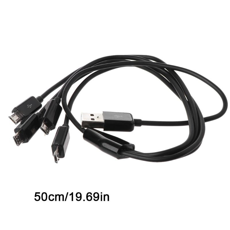 Cáp sạc đầu cắm USB 2.0 Type A ra 4 đầu Micro USB cho Samsung Xiaomi