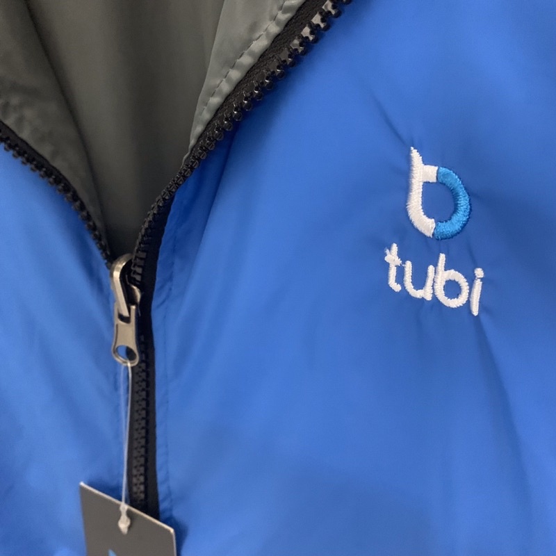Áo khoác Tubi 2 Mặt Xanh Dương - Xám Chì
