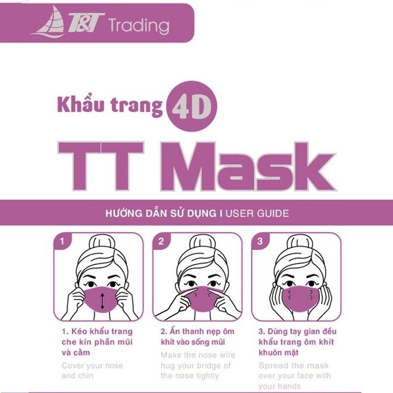 Set 50 chiếc khẩu trang KF94 4D mask hot hit đủ màu