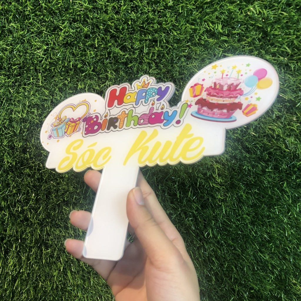 Bảng hiệu mica - Hashtag cầm tay chụp ảnh theo chủ đề - Sinh nhật - Birthday