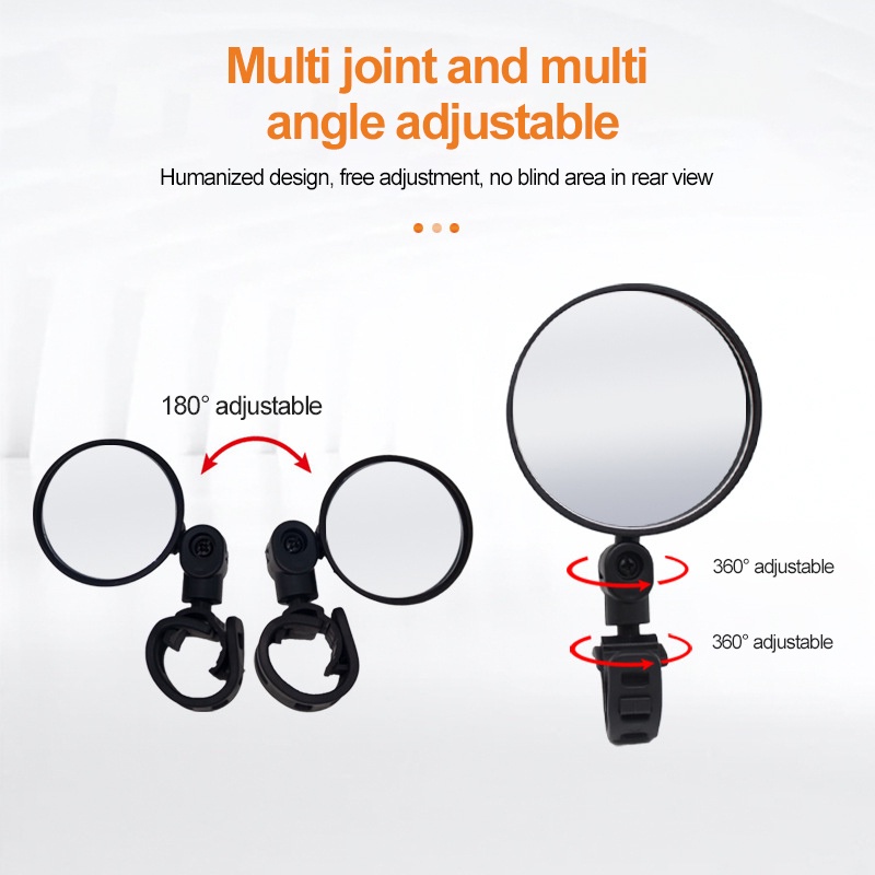 Circular bicycle rearview mirror can rotate and fold 360 degrees