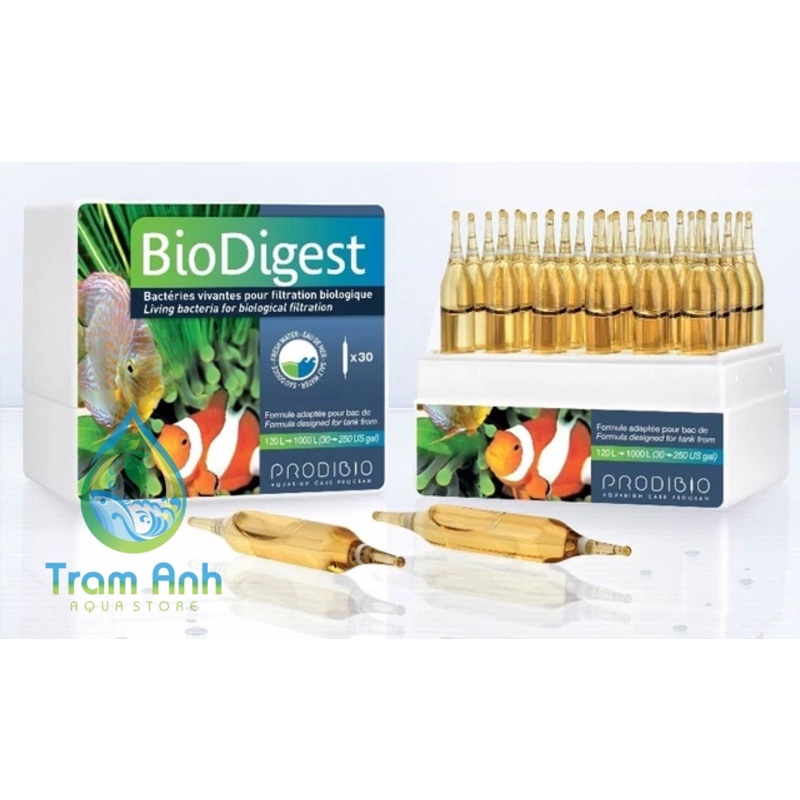 Vi sinh sống Prodibio Bio Digest - PRODIBIO BIOTRACE - Bio STOP AMMO - Vi sinh cao cấp cho hồ thủy sinh - nước mặn