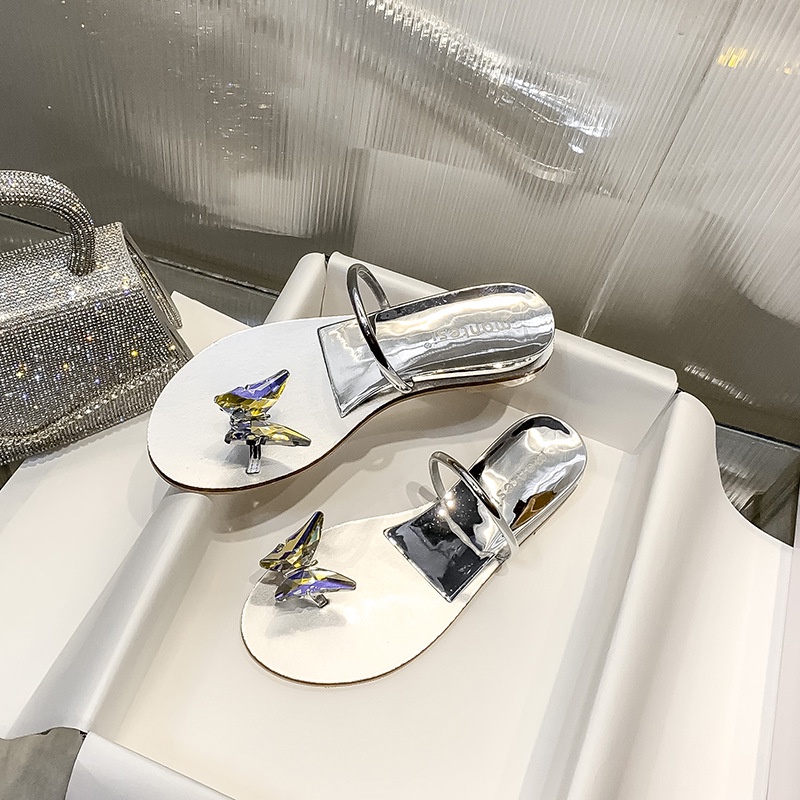 Dép Sandal Thắt Nơ Phong Cách Preppy Cho Nữ