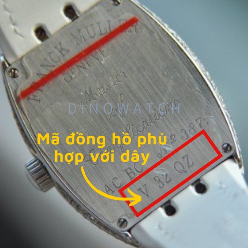 Dây đồng hồ nữ fm franck muller v32 qz - cao su bền bỉ