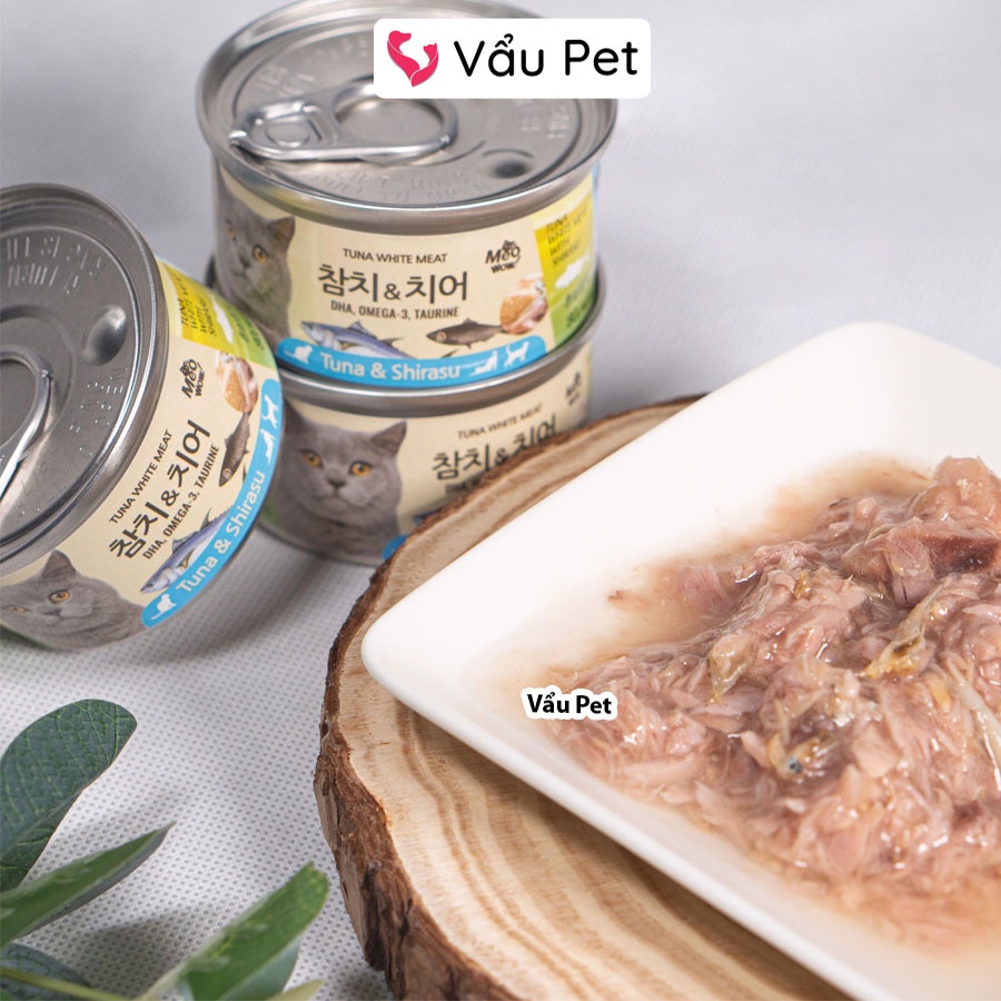 Pate cho mèo Meowow lon 80g - Pate mèo cao cấp nhập khẩu Hàn Quốc