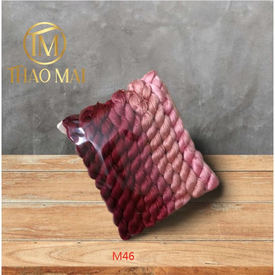 M46- Chỉ thêu Tay (chỉ thêu cotton - Chỉ Thô) sét 350m
