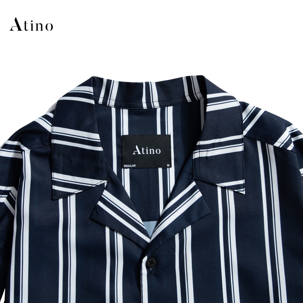 Áo sơ mi dài tay nam kẻ sọc ATINO vải lụa form regular SM0410 | BigBuy360 - bigbuy360.vn