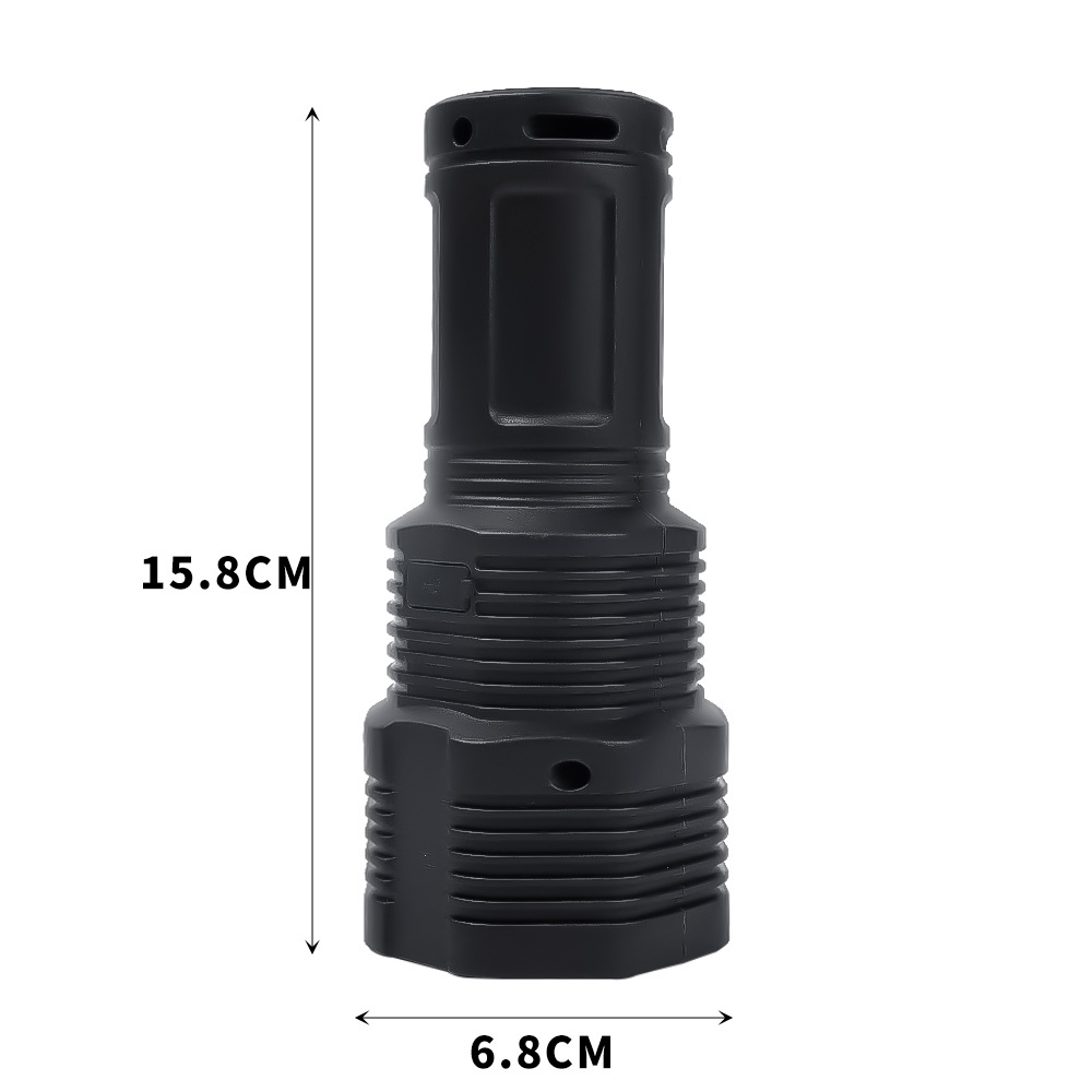 Đèn Pin 12 Bóng LED Công Suất Cao / Có Thể Sạc Lại Bằng Cổng USB Chống Thấm Nước