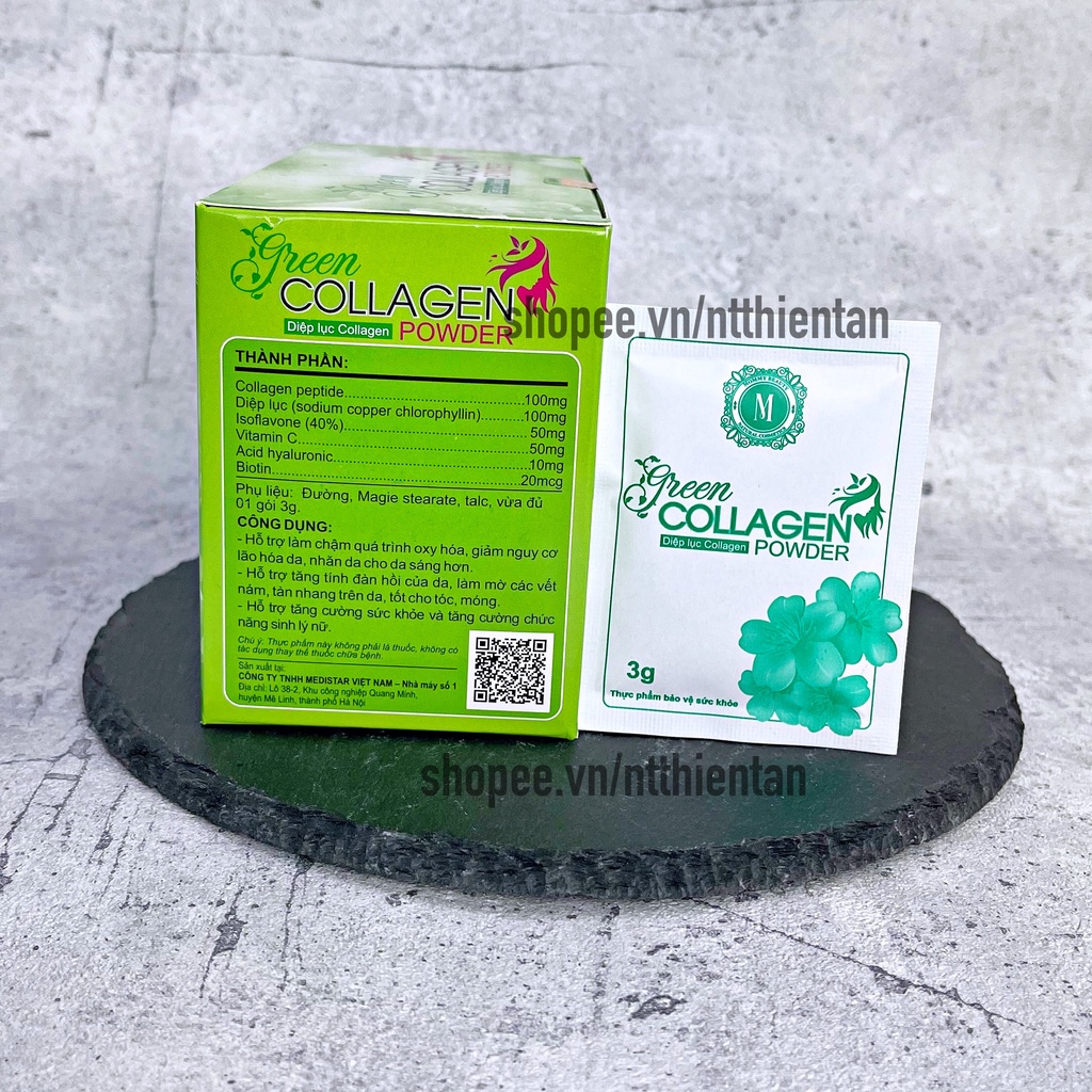 Diệp lục collagen hỗ trợ đẹp da, tăng nôi tiết tố nữ, bổ sung vitamin khoáng chất từ rau xanh- hộp 30 gói hàng nguyên mã | BigBuy360 - bigbuy360.vn
