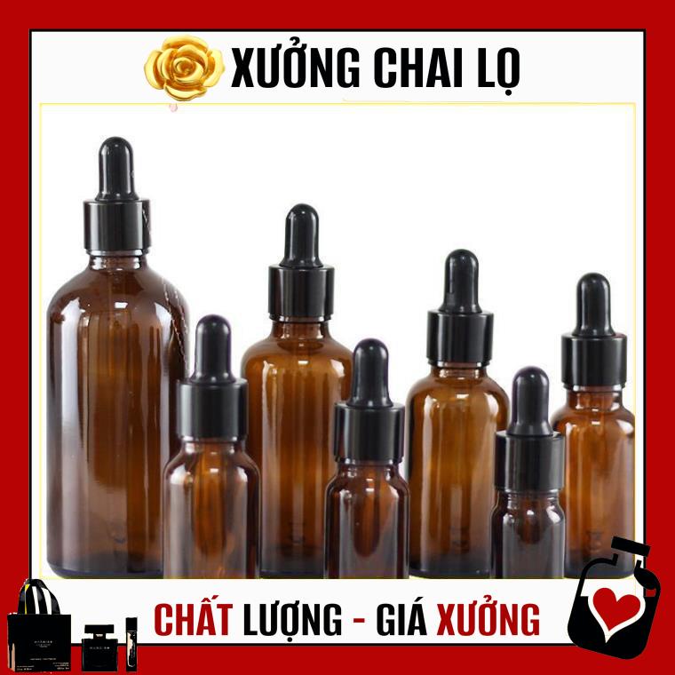 Lọ Chiết Serum ❤ TOP GIÁ RẺ ❤ [30ml] Chai lọ đựng tinh dầu bóp giọt khoen đen chiết mỹ phẩm , phụ kiện du lịch