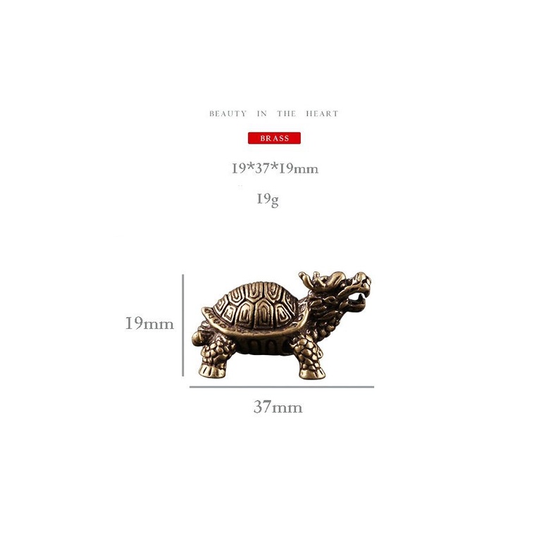 Tượng Long Quy bằng đồng làm phụ kiện tiểu cảnh, phụ kiện bàn trà, trang trí bonsai, trang trí bàn làm việc