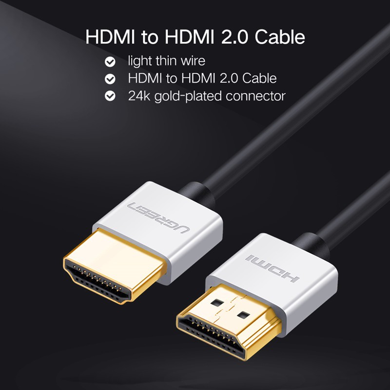 Ugreen 4K HDMI to HDMI 2.0 Cable for PS4 Apple TV Splitter Switch Box 60Hz Audio Video Cable