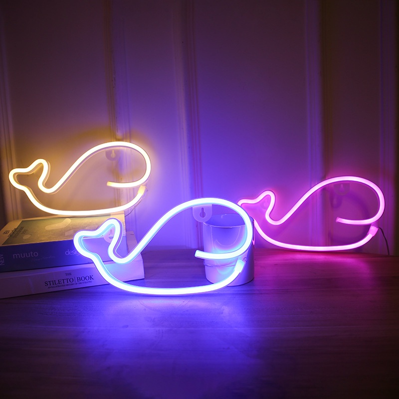 Đèn Led Neon Để Bàn Trang Trí Decor phòng ngủ cute ánh sáng lung linh với nhiều hình KEENGSTORE ledneon