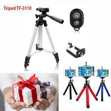 (Miễn Phí Vận Chuyển HN & HCM) Bộ 1 Tripod TF-3110 Kèm 1 Kẹp Điện Thoại Và 1 Remote (Tặng Giá Đỡ Bạch Tuộc Đa Năng)