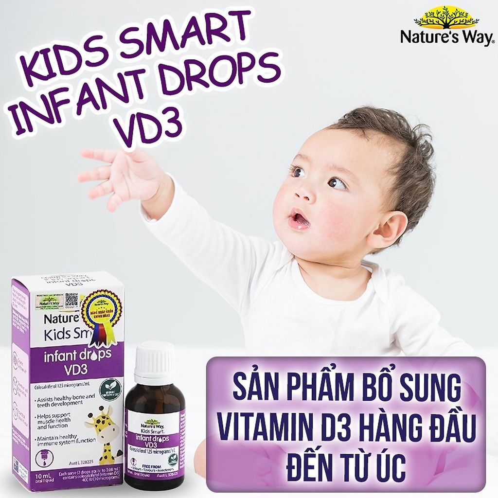 Thực phẩm bổ sung Vitamin D3 cho trẻ dạng nhỏ giọt Nature's Way 10ml