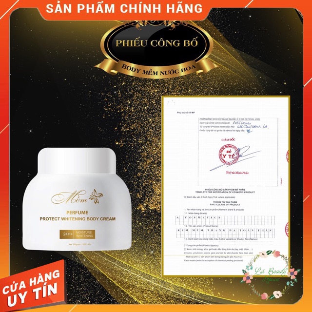 [CHÍNH HÃNG CTY 100%] Kem Body Mềm Nước Hoa ACOSMETICS MẪU MỚI Siêu Dưỡng Trắng Mịn [MUA NGAY]