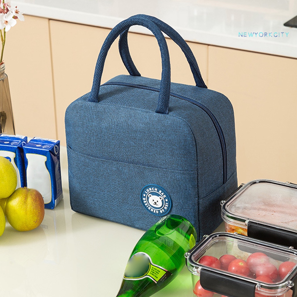 Túi Đựng Hộp Cơm Trưa Bằng Vải Chống Nước Sức Chứa Lớn Có Thể Tái Sử Dụng