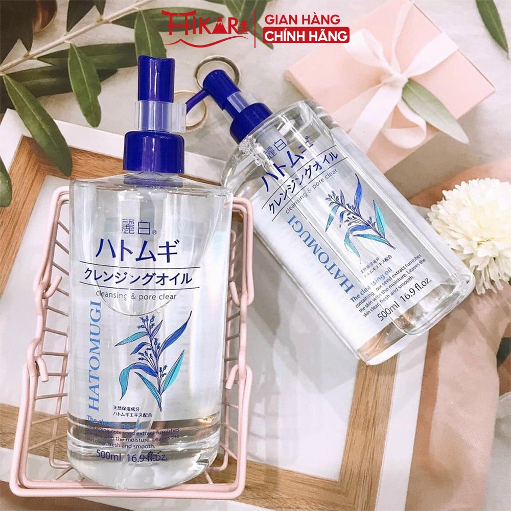 [Mã FMCGMALL -8% đơn 250K] Dầu tẩy trang dưỡng ẩm Reihaku Hatomugi Cleansing Oil 500ml | BigBuy360 - bigbuy360.vn