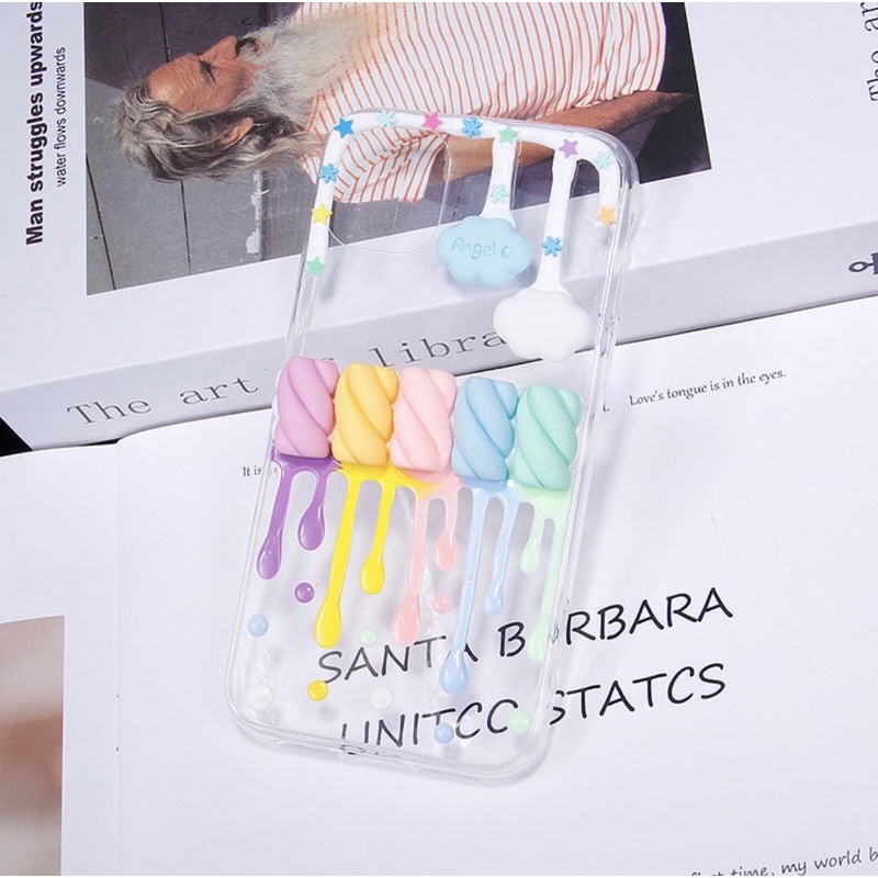 Charm kẹo marshmallow - dùng trang trí ốp lưng điện thoại, Jibbit dán dép crocs, kẹo tóc, slime