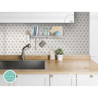 Gạch bông decal trang trí tuyệt đẹp hoa văn đồng nhất - set 44 ô 15x15cm - liền tấm