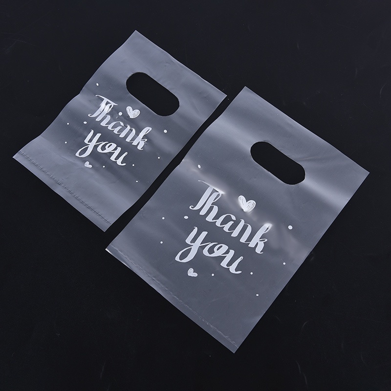 Hình ảnh Set 100 Túi Nhựa mini In Chữ Thank #2